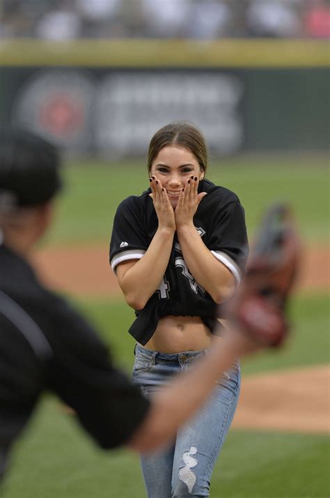 Mckayla Maroney First Pitch At Chicago White Sox Game Gotceleb