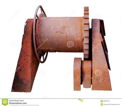 Old Rusty Mechanism Isolated On A White Background Stock Photo - Image of vintage, mechanism 