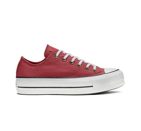 Converse Chuck Taylor All Star Platform Low Top In Red Lyst