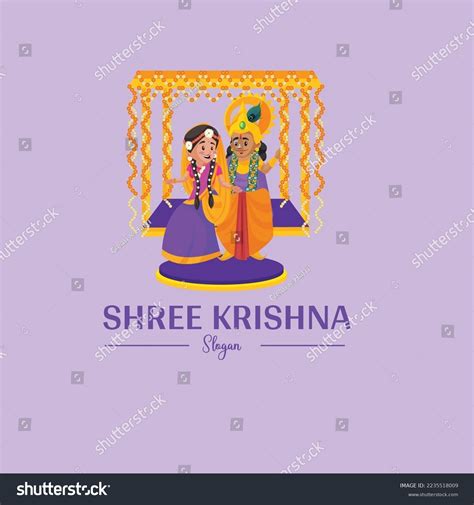 Shree Krishna Vector Mascot Logo Template Stock Vector Royalty Free