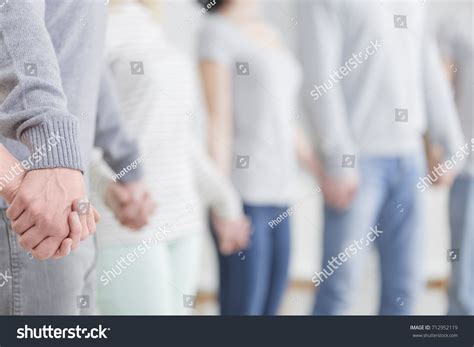 1 Trauma Psychotherapy Therapy Holding Hands Blurred Images Stock