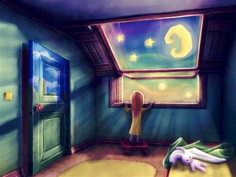 Looking Out Window At Night Sky Cartoon Illustration Via Facebook