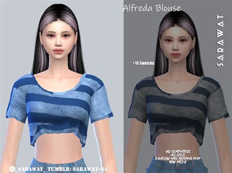 The Sims Resource Alfreda Blouse