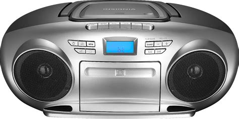 Insignia™ Amfm Radio Portable Cd Boombox With Bluetooth Silver