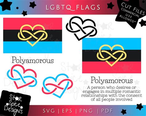 LGBTQ Flags Polyamory Pride Printable Cut Files Etsy