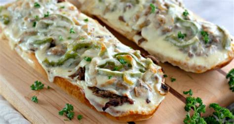 Meanwhile heat remaining oil in skillet, and saute the onion, green peppers and mushrooms until tender, with green peppers still somewhat crisp. Philly Cheesesteak Cheese Bread - Kitchen Fun With My 3 ...