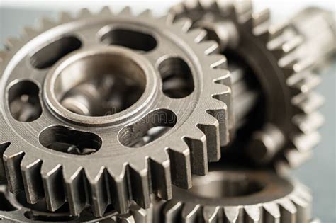 Gear And Cogs Wheels Clock Mechanism Brass Metal Engine Industrial