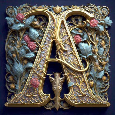 Premium Ai Image The Letter A As An Illuminated Letter Using Various