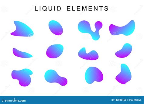 Colorful Gradient Fluid Shapes Stock Vector Illustration Of Cool