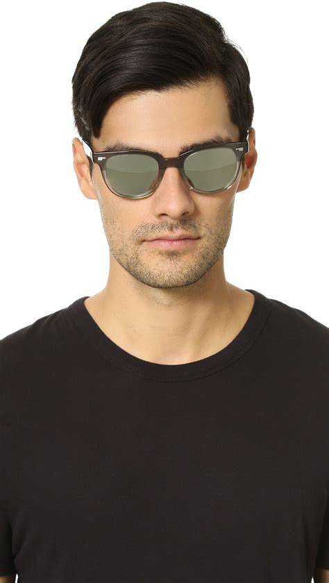 Lyst Oliver Peoples Masek Sunglasses In Metallic For Men