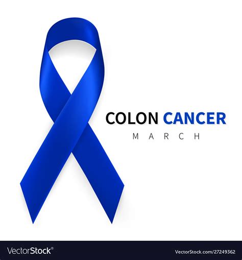 Colorectal Colon Cancer Awareness Month Realistic Vector Image