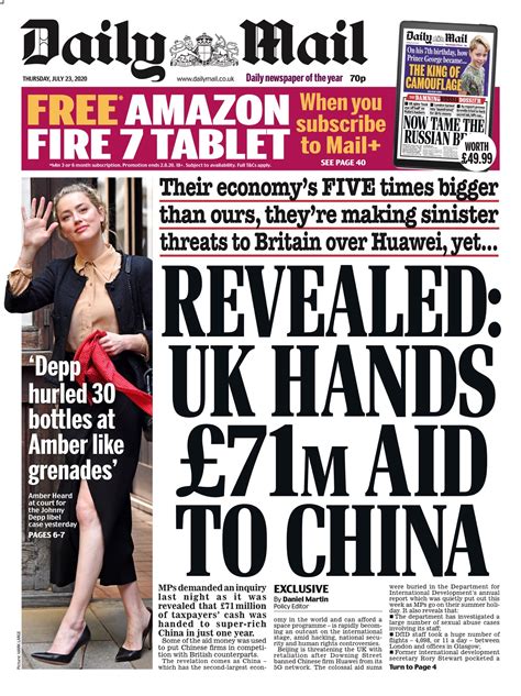 The Daily Mail Is Wrong To Claim Uk Sends Aid To China Left Foot Forward Leading The Uk S