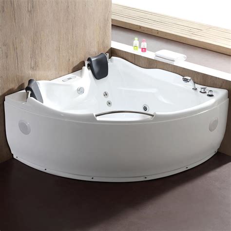 Jacuzzi aquasoul offset whirlpool bath aquasoul offset by jacuzzi® is a small corner whirlpool bathtub that provides all the comforts you need for a relaxing soak. EAGO 60 in. Acrylic Offset Drain Corner Apron Front ...