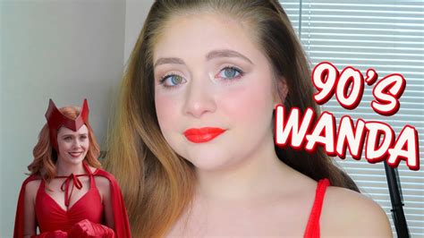 90 S WANDA MAKEUP TUTORIAL Scarlet Witch Makeup YouTube