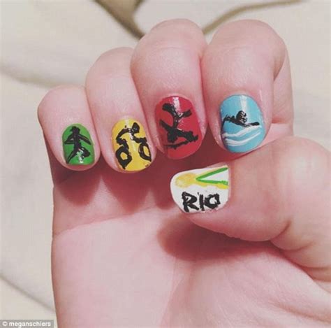 sports fans show off their rio 2016 olympics games themed manicures on instagram daily mail online