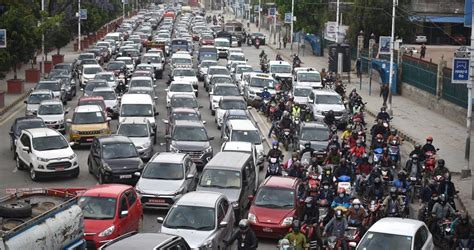 Traffic Jam In Kathmandu During Lockdown