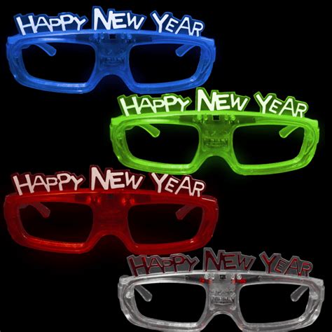 Sound Activated Light Up Happy New Year Glasses