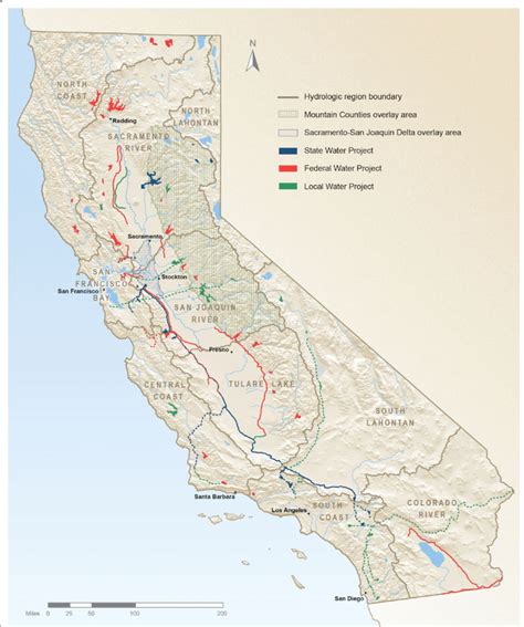 California Hydrological Regions And Water Systems Source California