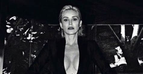 Sharon Stone Recreates Basic Instinct Flash In Racy Topless Photoshoot