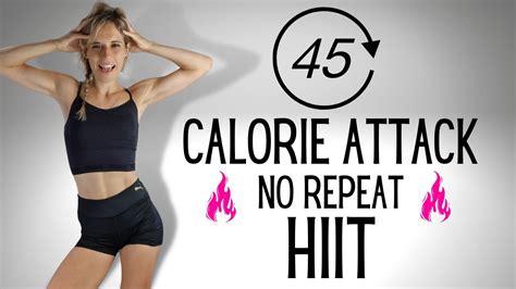 Minute Hiit Cardio Workout To Burn Lots Of Calories Home No Repeat Youtube