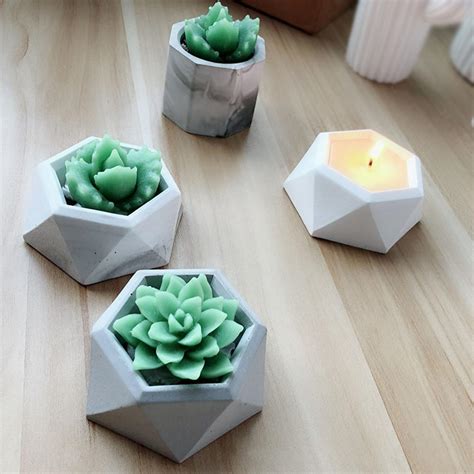 What if i could create my own candleholders and planters with plastic items purchased from the local market ? Art Flower Pot Concrete Silicone mold DIY Ashtray Plaster ...