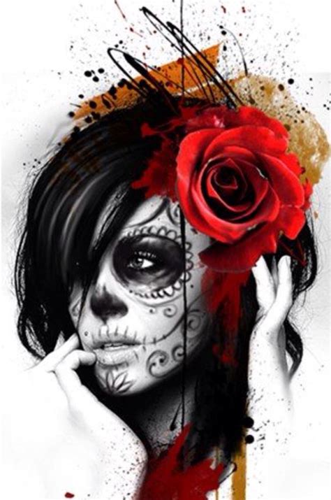 Candy Skull Skull Girl Tattoo Day Of Dead Tattoo Sugar Skull Tattoos