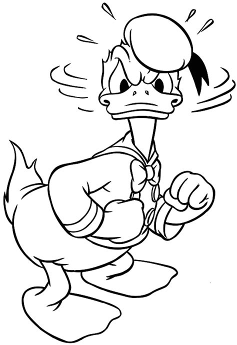 Kleurplaat Donald Duck (Disney) 410
