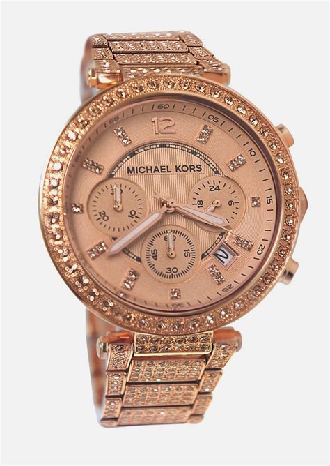 Michael Kors Ladies Rose Gold Watches Uk