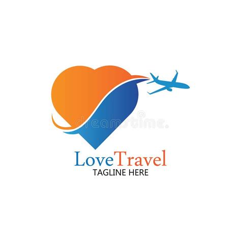 Love Travel Logo Vector Icon Design Template Stock Vector Illustration Of Trip Flight 171054825