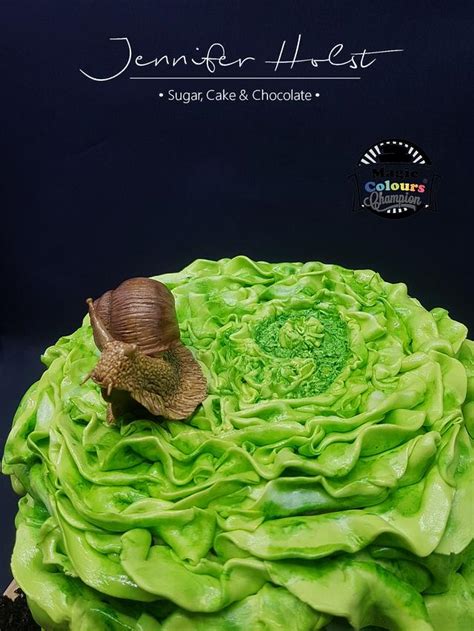Salad Birthday Cake With Sculpted Snail Cake By Cakesdecor
