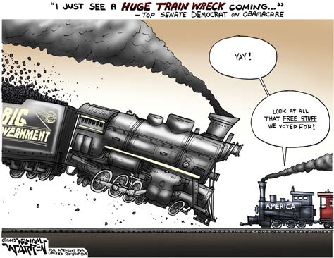 Editorial Cartoon Train Wreck Coming The Columbian