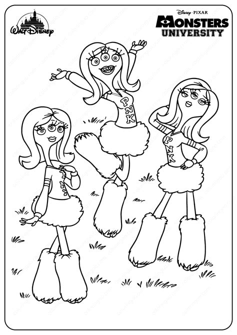 Materials coloring pages (424) paper crafts (225) papercraft (72) crafts of natural material (30) sculpt (25) products from scraps materials (18) crafts from fabric (9). Monsters University Pnk Coloring Pages | Monster coloring pages, Disney coloring pages, Monster ...