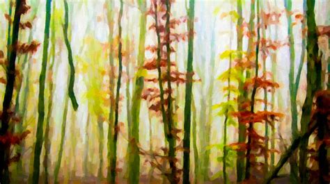Autumn Forest Painting By Lanjee Chee