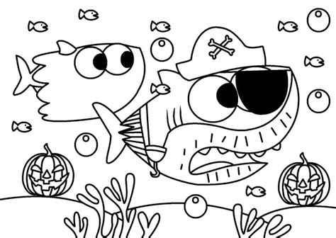 Dibujos de Tiburón Bebé 7 para Colorear para Colorear Pintar e