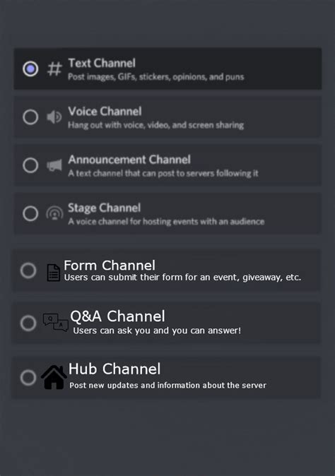 New Channel Types Discord