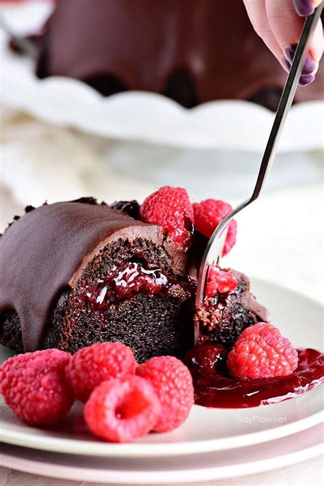 Easy Chocolate Raspberry Bundt Cake Raspberry