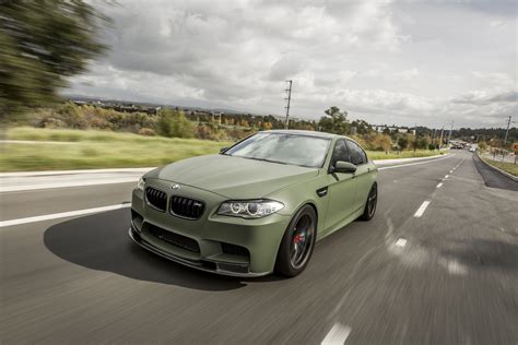 Interesting Matte Green Exterior Color Of Customized Bmw 5 Series