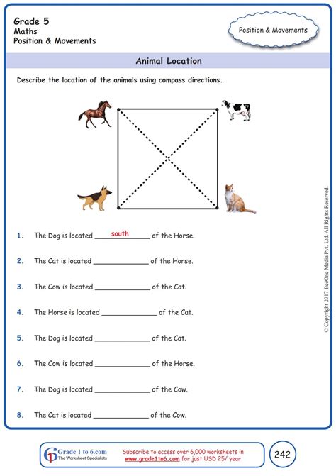 Animal Life Class 5 Worksheet