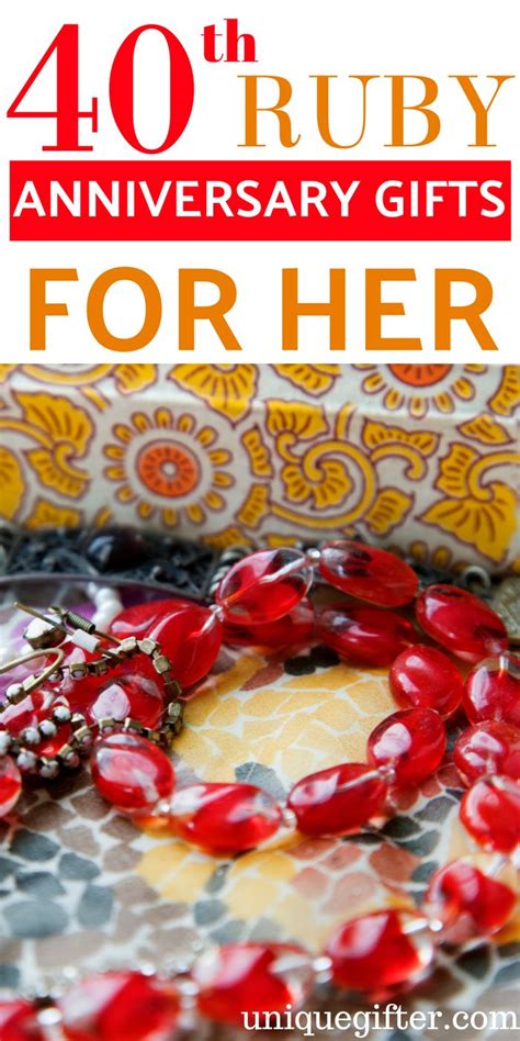 If it weren't for this day, you wouldn't be on this planet. 40th Ruby Anniversary Gifts for Her | Ruby anniversary ...