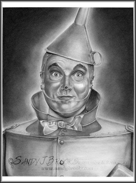 Original Artwork Jack Haley Tin Man Wizard Of Oz Drawing Charcoal