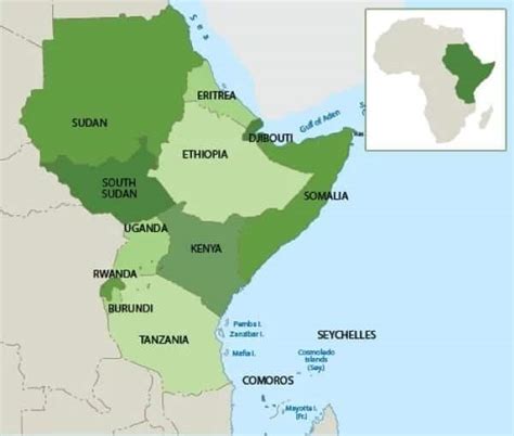 List Of East African Countries And Their Capitals Ke