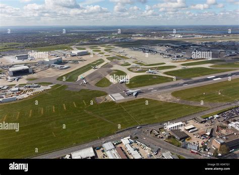 An Aerial View Of Heathrow Airport The Uks Busiest Stock Photo Alamy