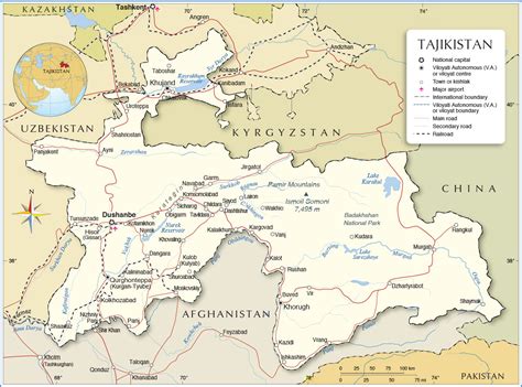 Tajikistan Maps Printable Maps Of Tajikistan For Download