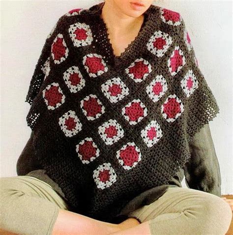 Free Granny Square Poncho Crochet Pattern Archives ⋆ Crochet Kingdom 4
