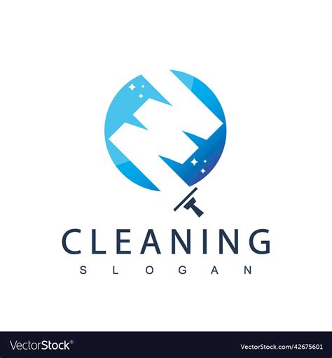 Cleaning Service Logo Design Template Royalty Free Vector