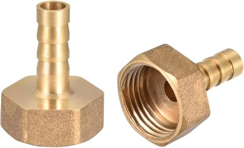 Sourcing Map Brass Hose Barb Fitting Connector Mm Barb G Female Thread Pipe Adapter Pcs