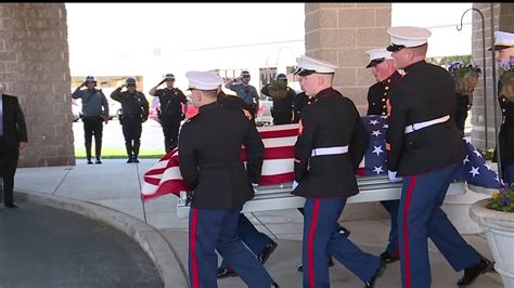 Funeral Service For Fallen Marine