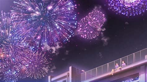 Download 1920x1080 Anime Girls Fireworks Festival Night