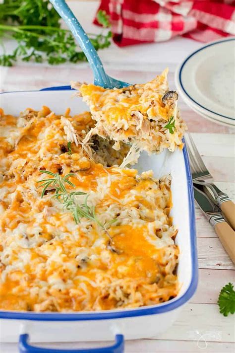 This creamy quick pork and rice casserole comes together easily for a filling meal that your whole family will love. Leftover Cheesy Turkey Casserole | Recipe | Turkey casserole, Leftovers recipes, Turkey soup