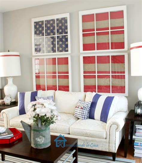 Red White And Blue Living Room